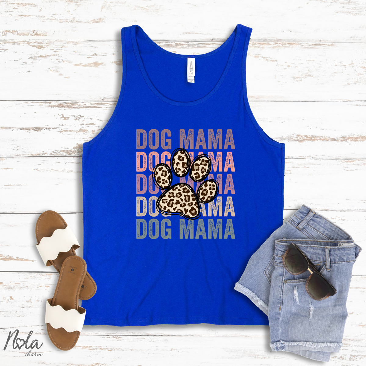 Dog Mama Cheetah Paw Print