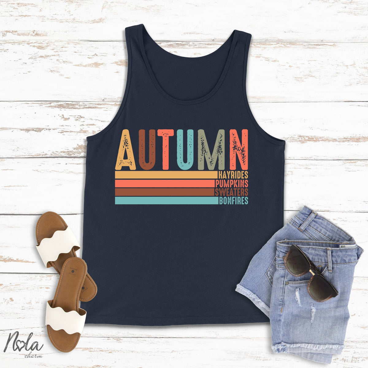 Autumn Hayrides Pumpkins Sweaters Bonfires - Nola Charm