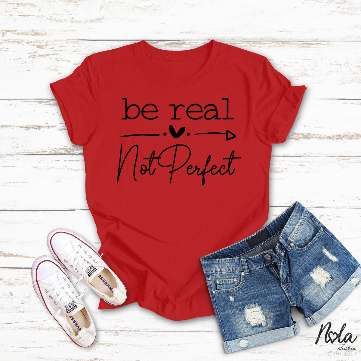 Be Real Not Perfect Heart - Nola Charm