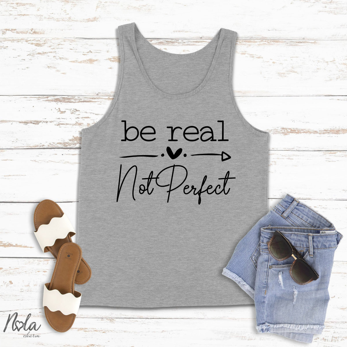 Be Real Not Perfect Heart - Nola Charm