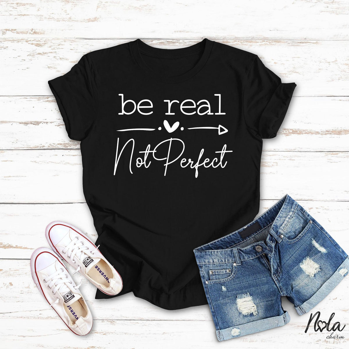 Be Real Not Perfect Heart - Nola Charm