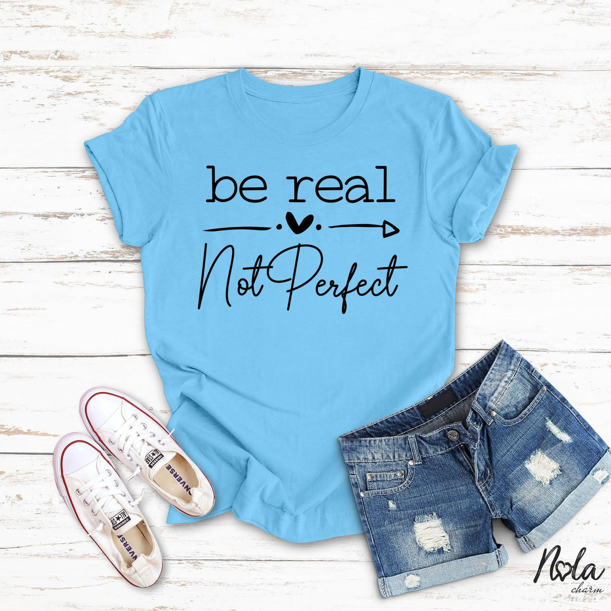 Be Real Not Perfect Heart - Nola Charm