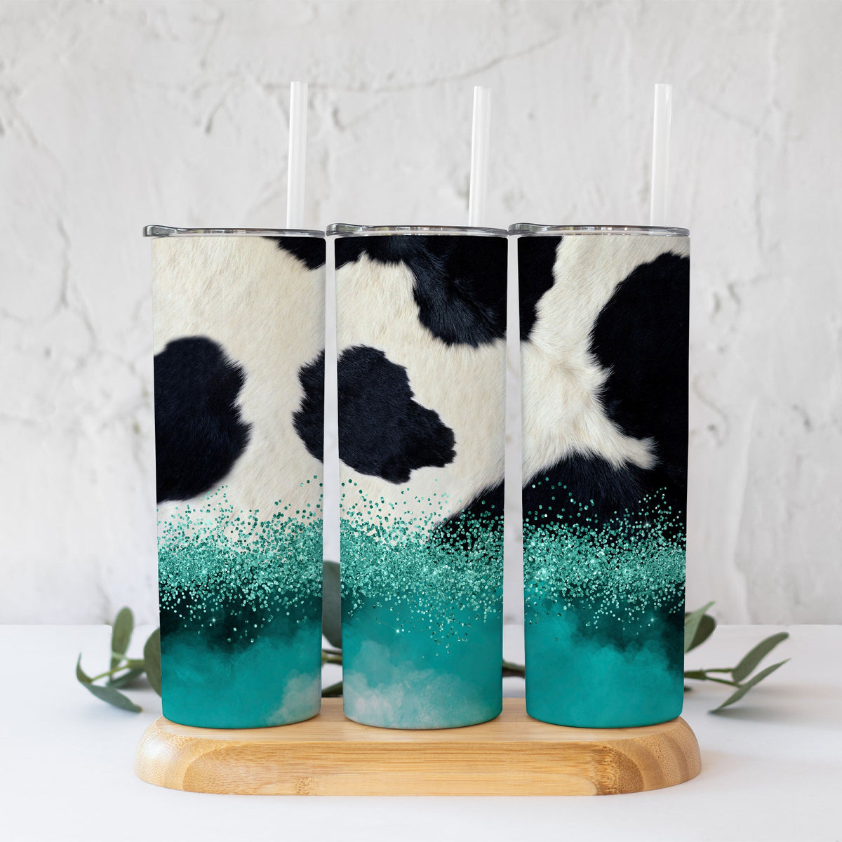 Blue Splash Cow Print - Nola Charm