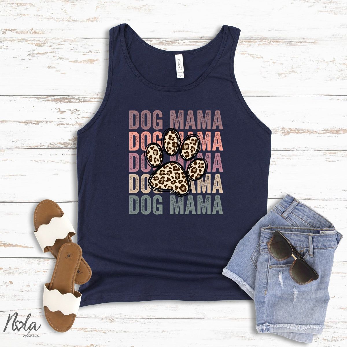 Dog Mama Cheetah Paw Print - Nola Charm