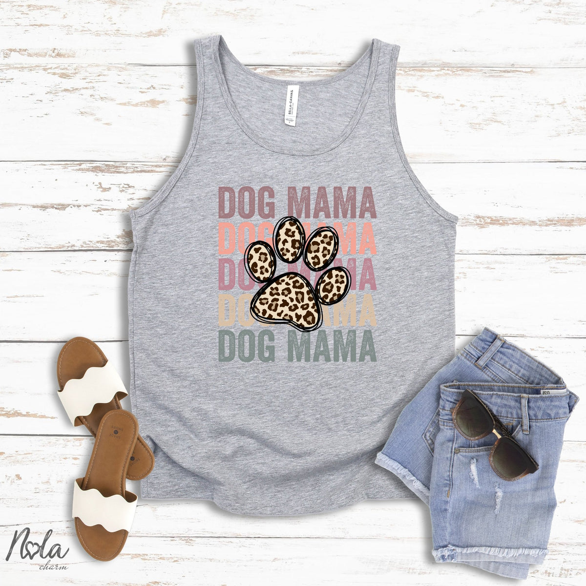 Dog Mama Cheetah Paw Print - Nola Charm