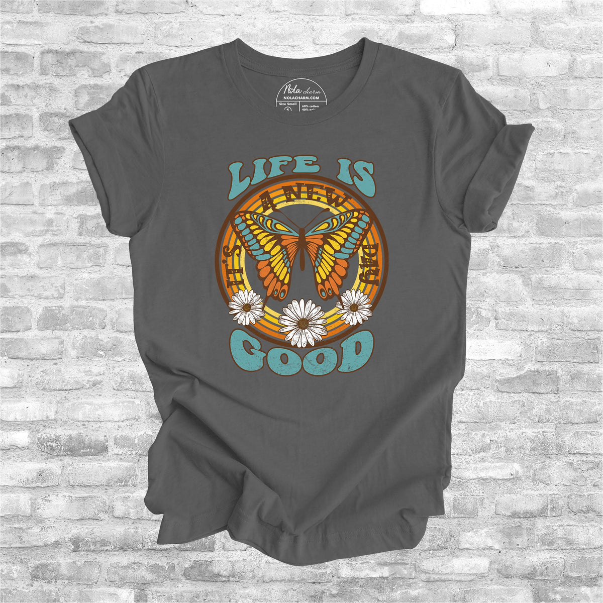 Life Is Good Butterfly Retro