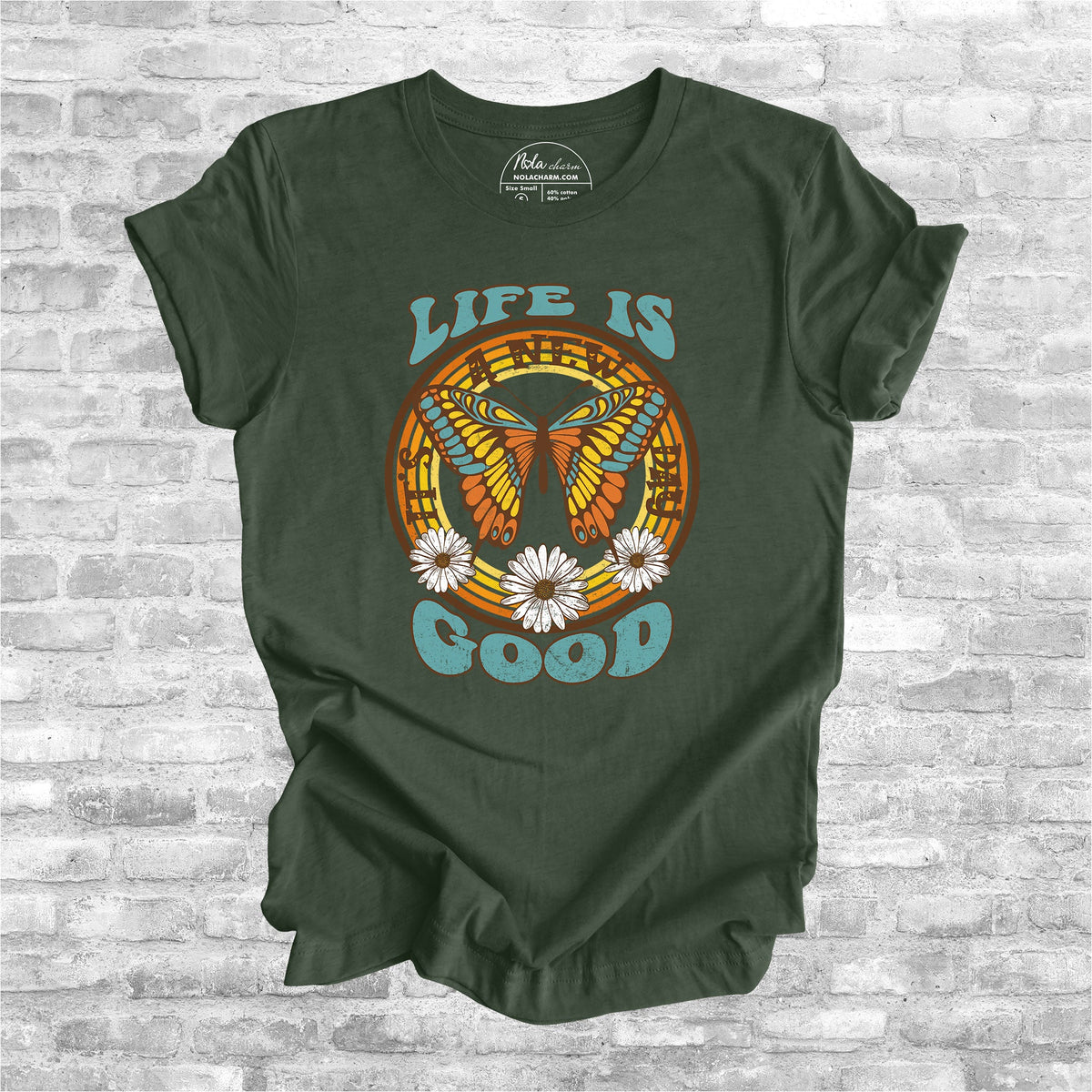 Life Is Good Butterfly Retro