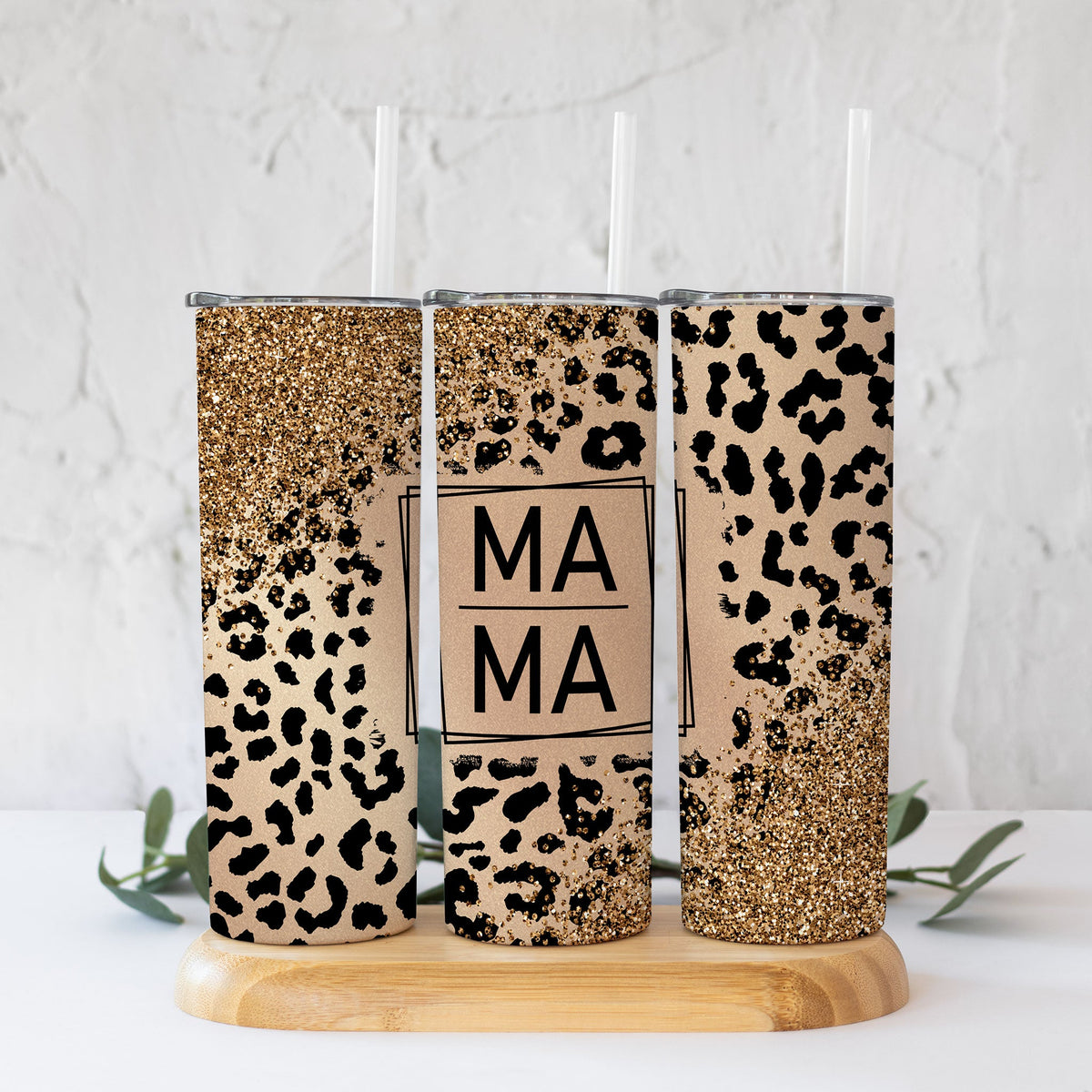 Mama Rose Gold Leopard Tumbler