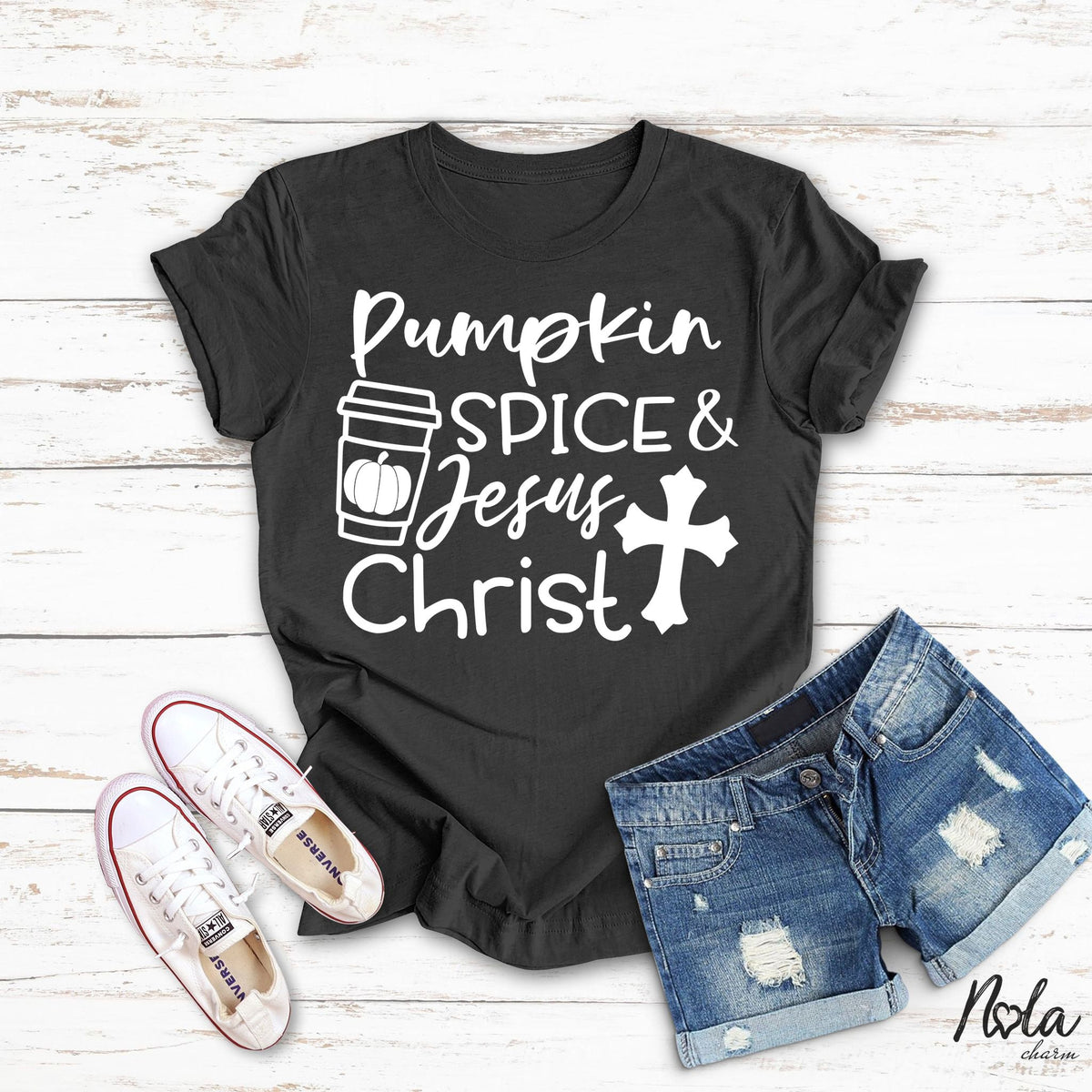 Pumpkin Spice and Jesus Christ - Nola Charm