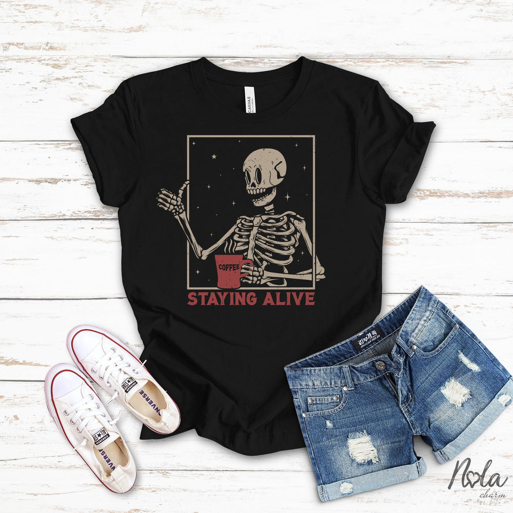 Staying Alive Coffee Skeleton - Nola Charm